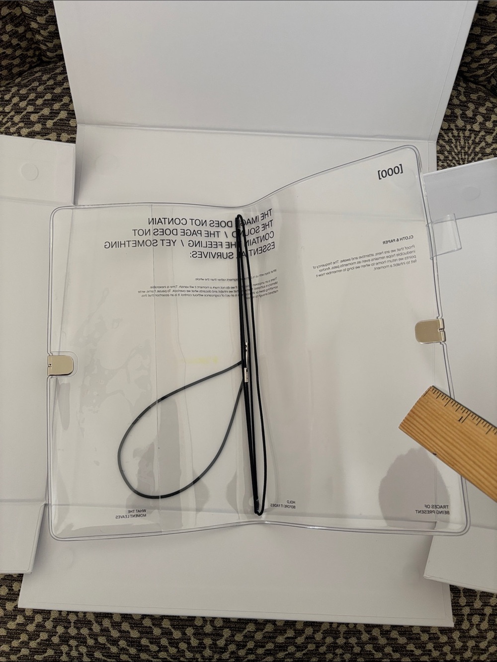 Cloth & Paper Standard Travelers Notebook or A5 Slim Sz Clear Cover Black Detail - Picture 3 of 8